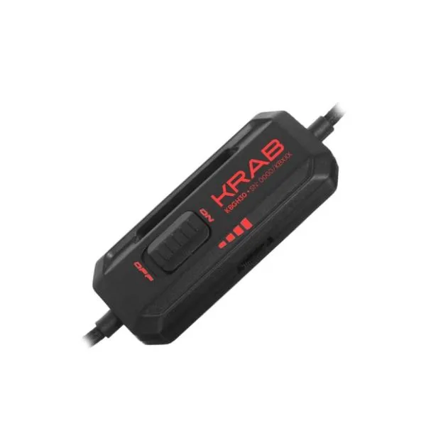auricular gamer krab hammer kbgh30 3.5mm negro/rojo