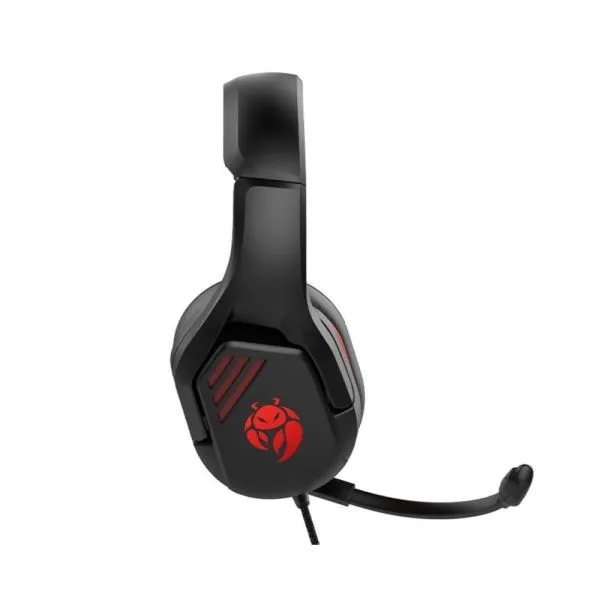 auricular gamer krab hammer kbgh30 3.5mm negro/rojo