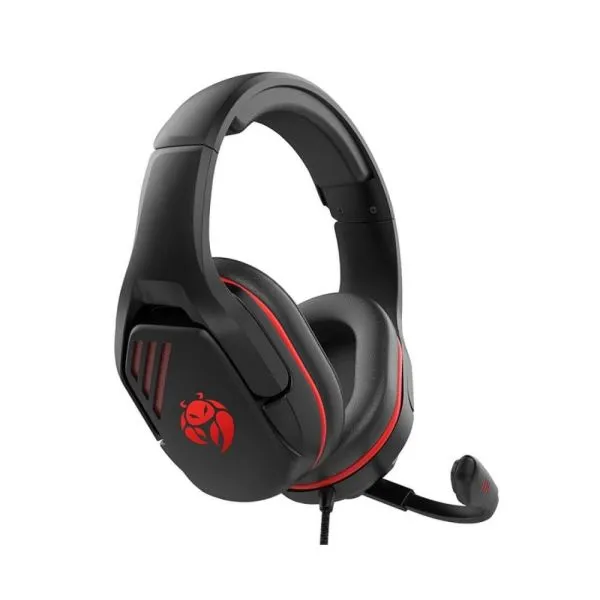 auricular gamer krab hammer kbgh30 3.5mm negro/rojo