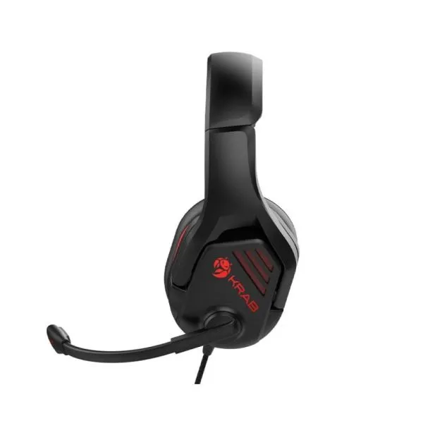 auricular gamer krab hammer kbgh30 3.5mm negro/rojo