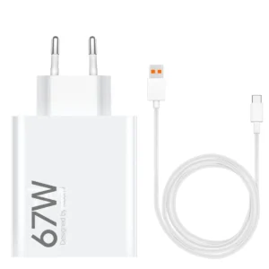 cargador usb a tipo c 67w xiaomi 1m blanco